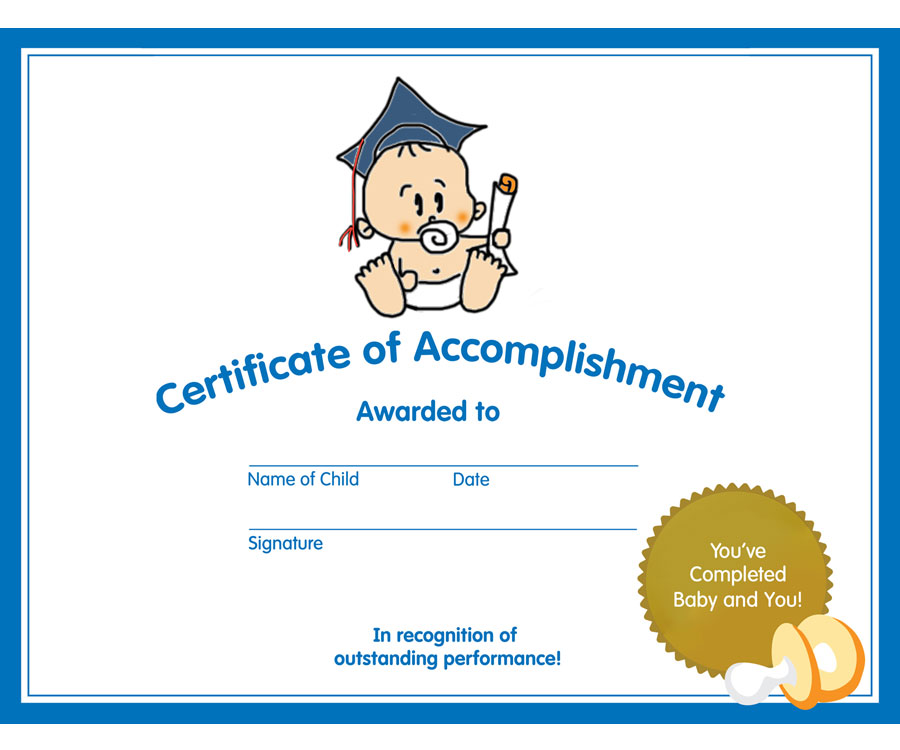 Baby and You Graduation Certificate