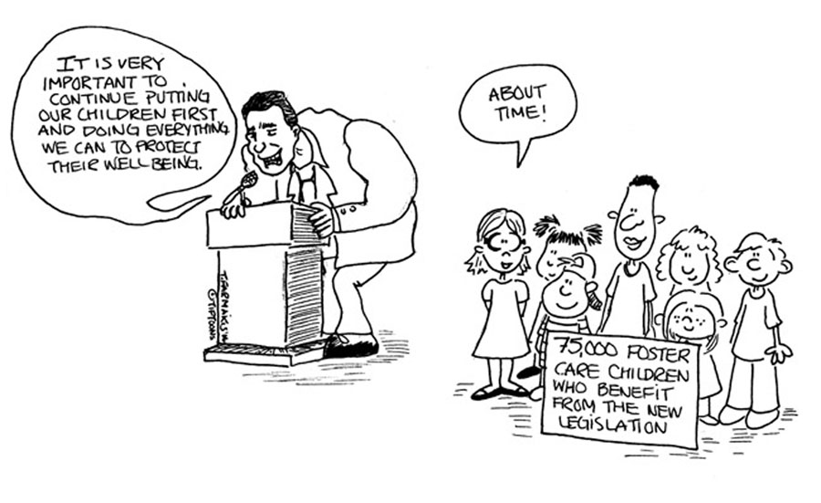 Foster Care in California Toon